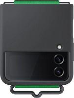 Чехол (клип-кейс) Samsung Silicone Cover with Strap Z Flip4, для Samsung Galaxy Z Flip4, противоударный,