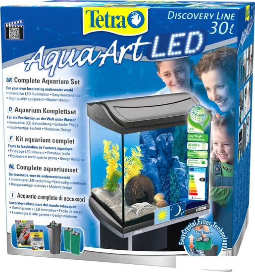 Аквариумный набор Tetra AquaArt LED Discovery Line 30L (черный) - фото 2 - id-p226806278