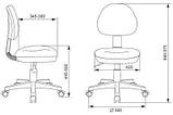 Кресло детское Бюрократ KD-3, на колесиках, ткань, розовый [kd-3/wh/tw-13a], фото 5