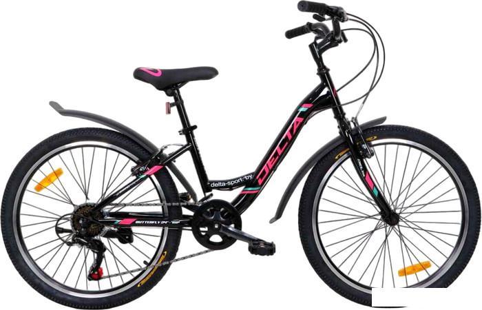 Велосипед Delta Butterfly 24 2407 (черный/розовый) - фото 1 - id-p226581082