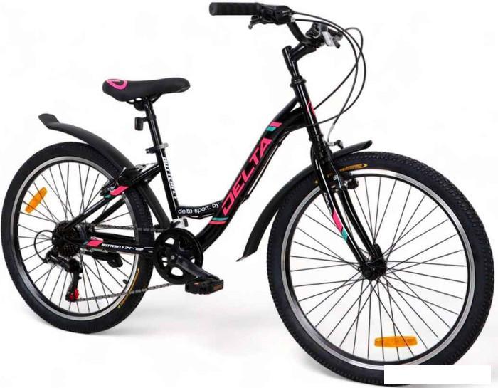 Велосипед Delta Butterfly 24 2407 (черный/розовый) - фото 2 - id-p226581082