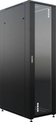 Шкаф серверный NTSS NTSS-R42U80100GS-BL напольный, стеклянная передняя дверь, 42U, 800x1987x1000 мм