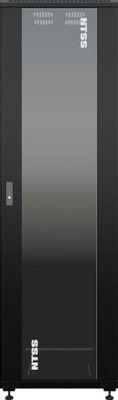 Шкаф серверный NTSS NTSS-R42U6080GS-BL напольный, стеклянная передняя дверь, 42U, 600x1987x800 мм - фото 2 - id-p226702454