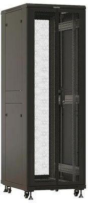 Шкаф серверный Hyperline TTBR-3261-DD-RAL9004 напольный, перфорированная стальная передняя дверь, 32U, - фото 1 - id-p226702459