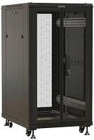 Шкаф серверный Hyperline TTBR-2261-DD-RAL9004 напольный, перфорированная стальная передняя дверь, 22U,