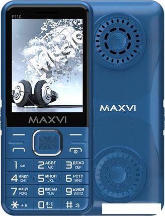 Кнопочный телефон Maxvi P110 (синий), фото 2