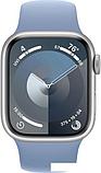 Умные часы Apple Watch Series 9 41 мм (алюминиевый корпус, серебристый/зимний синий, спортивный силиконовый, фото 2