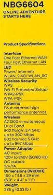 Wi-Fi роутер ZYXEL NBG6604-EU0101F, AC1200, белый - фото 2 - id-p226702670