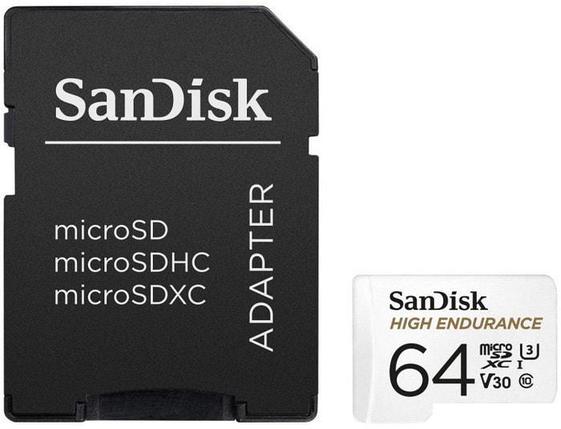 Карта памяти SanDisk High Endurance microSDXC SDSQQNR-064G-GN6IA 64GB (с адаптером), фото 2