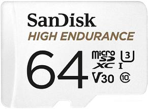 Карта памяти SanDisk High Endurance microSDXC SDSQQNR-064G-GN6IA 64GB (с адаптером), фото 2