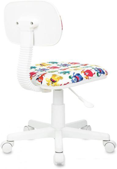 Компьютерное кресло Бюрократ CH-W201NX (белый монстры/пластик белый) - фото 4 - id-p226517333