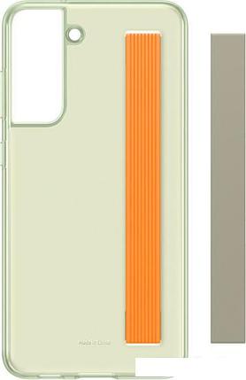 Чехол для телефона Samsung Slim Strap Cover S21 FE (оливковый), фото 2