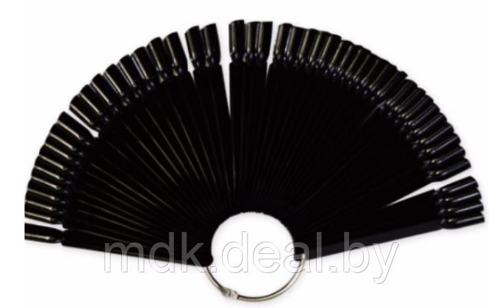 Палитра - типсы для выкраски на кольце (веер, черный, 50 шт) 12,5 см - фото 1 - id-p90948782