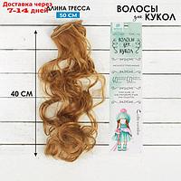 Волосы - тресс для кукол "Кудри" длина волос: 40 см, ширина: 50 см, №27А