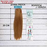 Волосы - тресс для кукол "Прямые" длина волос: 25 см, ширина: 100 см, цвет № 26