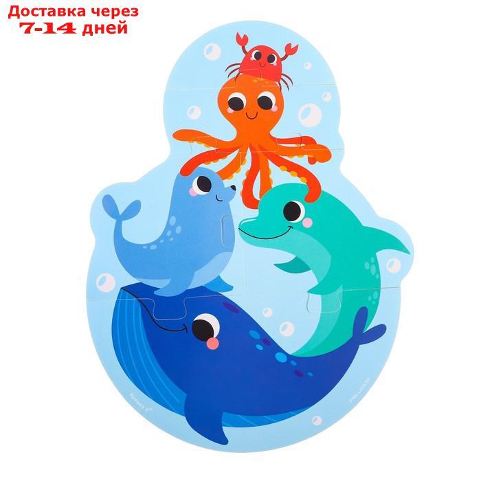 Игрушка - пазл для ванны (головоломка), "Пирамидка: Морские животные" 5 деталей - фото 1 - id-p226906412