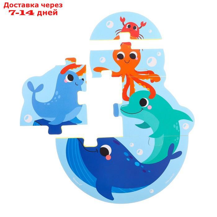Игрушка - пазл для ванны (головоломка), "Пирамидка: Морские животные" 5 деталей - фото 2 - id-p226906412
