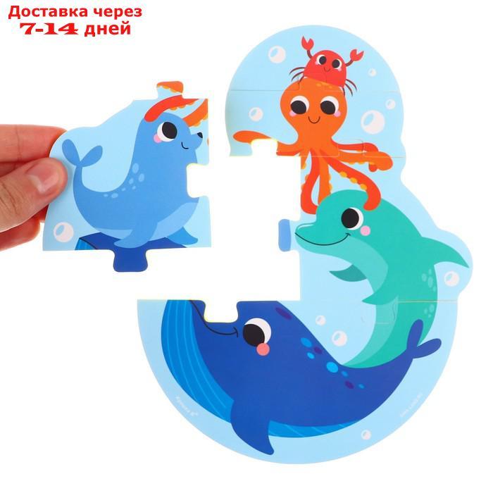 Игрушка - пазл для ванны (головоломка), "Пирамидка: Морские животные" 5 деталей - фото 3 - id-p226906412