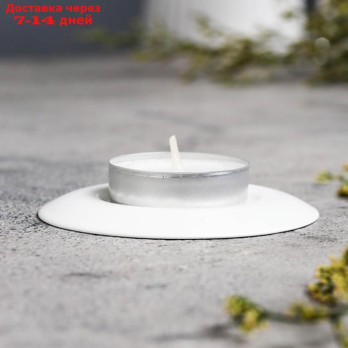 Подсвечник для чайной свечи, белый, металлический - фото 1 - id-p226909699