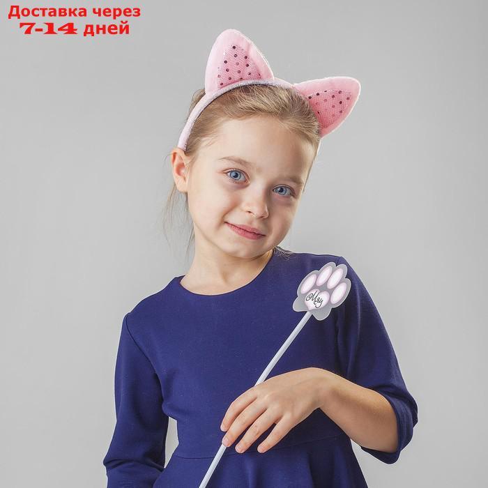 Карнавальный костюм "Кошечка", ободок, ушки, хвостик, волшебная палочка - фото 3 - id-p226897700