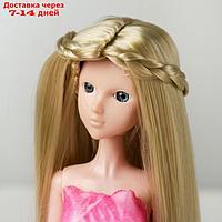 Волосы для кукол "Прямые с косичками" размер маленький, цвет 88