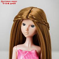 Волосы для кукол "Прямые с косичками" размер маленький, цвет 24
