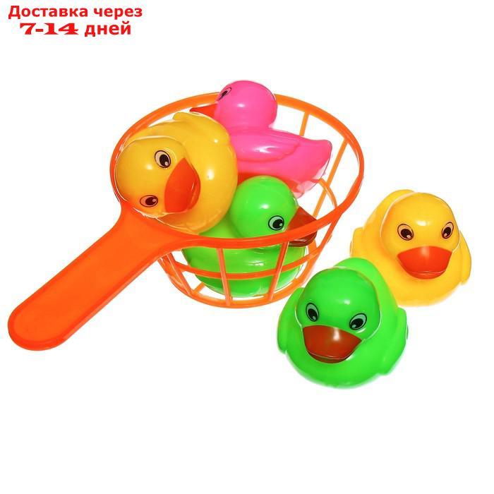 Игрушки - рыбалка для купания "Утёнок + сачок", 7 предметов - фото 7 - id-p226899589