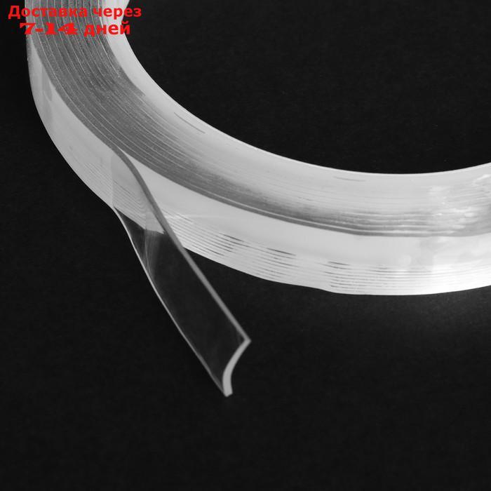 Клейкая нано лента TORSO, прозрачная, двусторонняя, акриловая 10 мм х 3 м - фото 2 - id-p226894960
