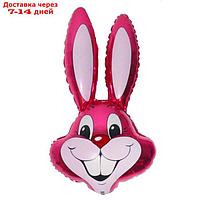 Шар фольгированный 24" "Кролик", цвет малиновый