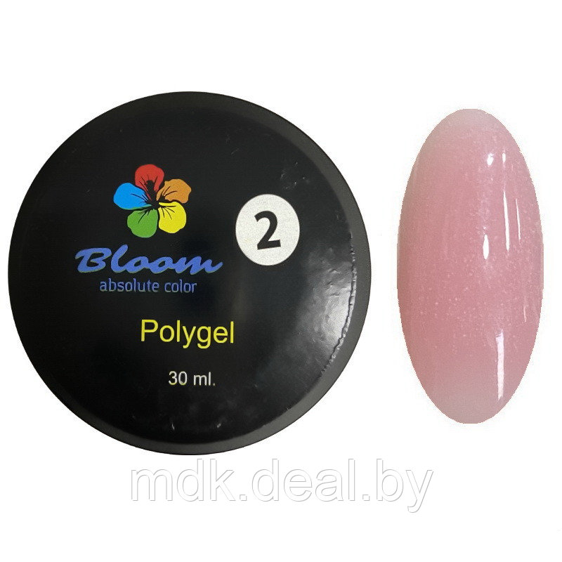Полигель Bloom №2 30 мл натурально-розовый (баночка) - фото 1 - id-p145106864
