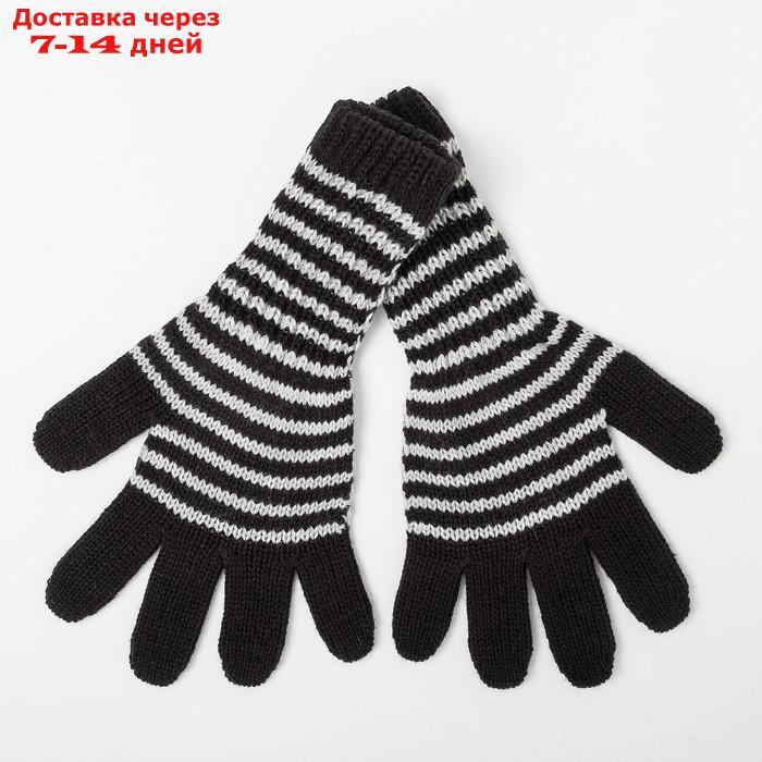 Перчатки для девочки удлинённые, чёрный, размер 14 - фото 1 - id-p226901834