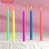 Набор свечей в торт "Цветное пламя", гиганты, 10,5х0,9см, 5 шт