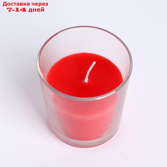Свеча в гладком стакане ароматизированная "Сладкая малина" - фото 3 - id-p226909787