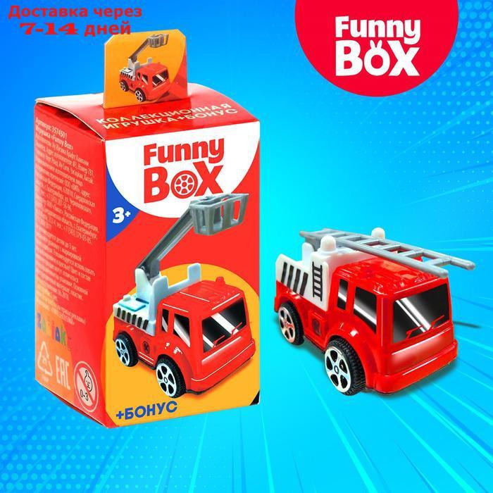 Игровой набор Funny Box "Пожарная техника": карточка, фигурка, лист наклеек - фото 1 - id-p226899642