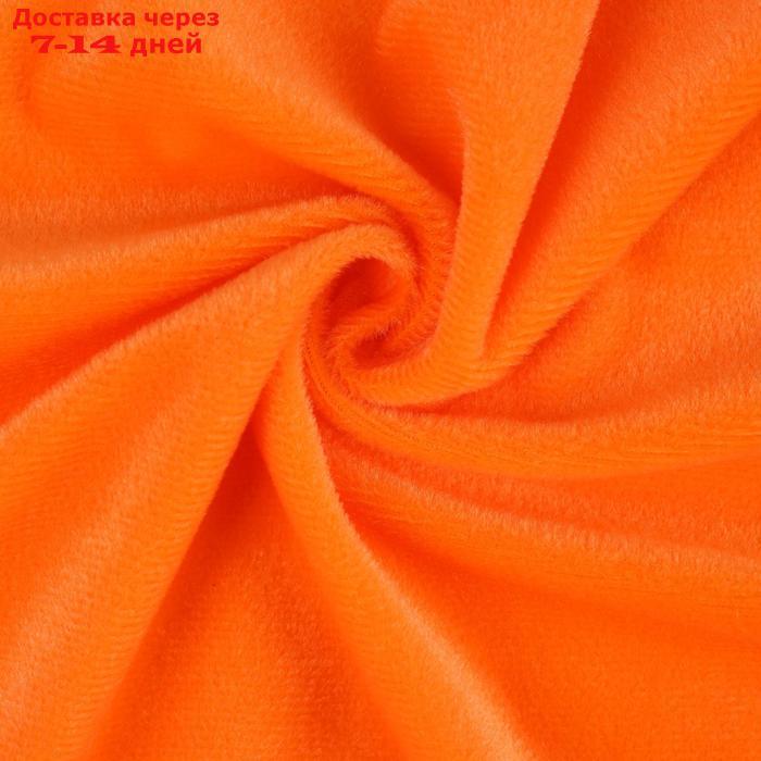 Отрез для рукоделия, плюш, цвет оранжевый, 53 × 50 см - фото 2 - id-p226905130