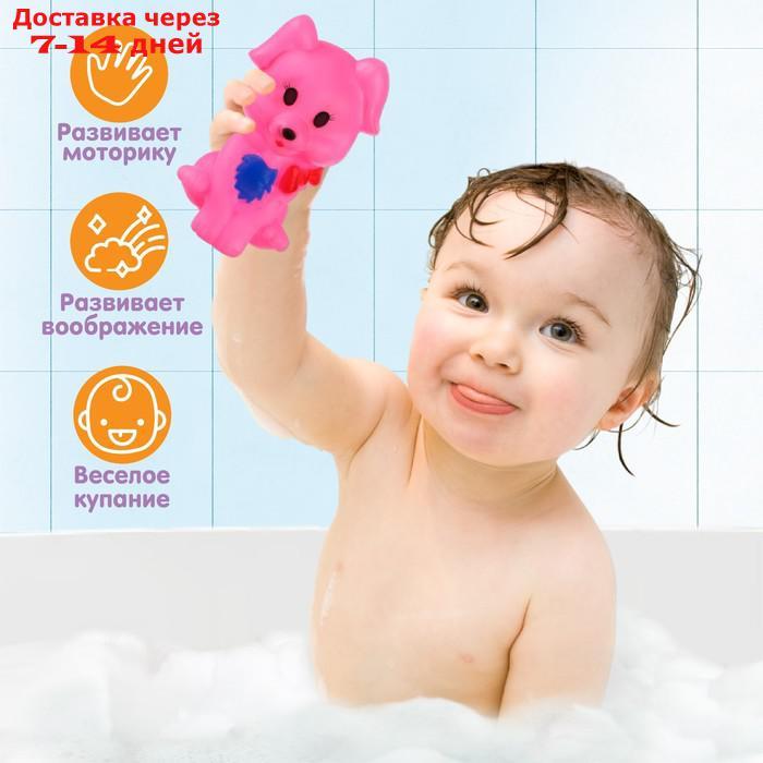 Резиновая игрушка для игры в ванной "Собачка", с пищалкой, цвет МИКС - фото 2 - id-p226897931