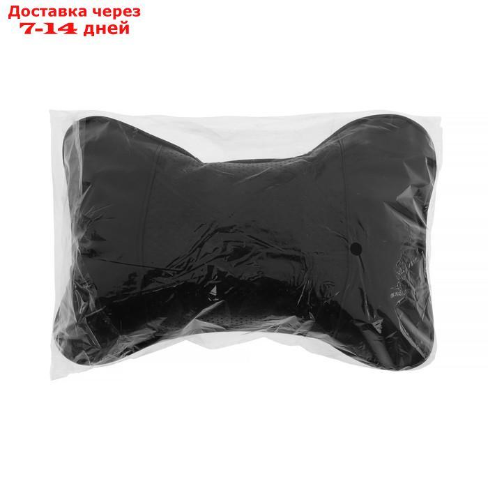 Подушка автомобильная для шеи, экокожа, 18×25 см, черный - фото 4 - id-p226895075
