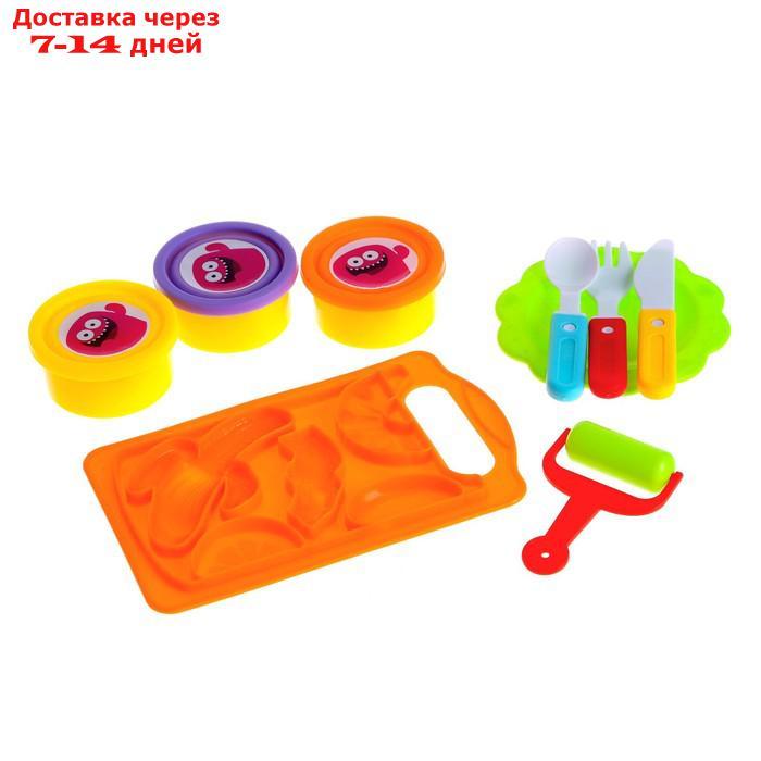 Набор для игры с пластилином "Шеф-повар", с подносом - фото 4 - id-p226899753