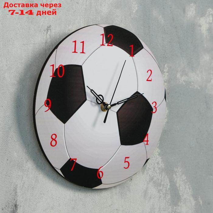 Часы настенные "Футбольный мяч", d- 23.5. плавный ход, стрелки и циферблат микс - фото 5 - id-p226910186