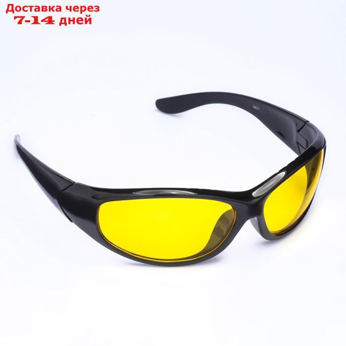 Очки солнцезащитные водительские, линза желтая, дужки черные 14х4х4 см - фото 4 - id-p226893145