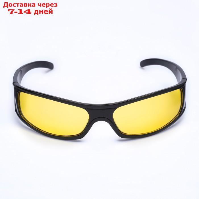 Очки солнцезащитные водительские, линза желтая, дужки черные 14х4х4 см - фото 3 - id-p226893146