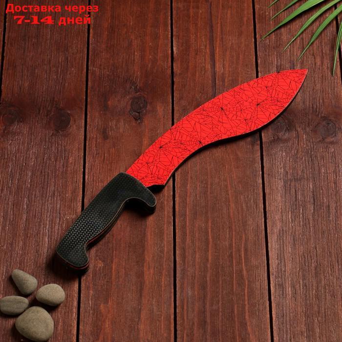 Сувенирное оружие из дерева "Мачете- кукри", красный мрамор - фото 1 - id-p226905540