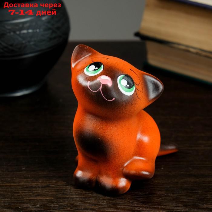 Фигура "Котик Мурзик" 9 см, рыжий - фото 1 - id-p226908764