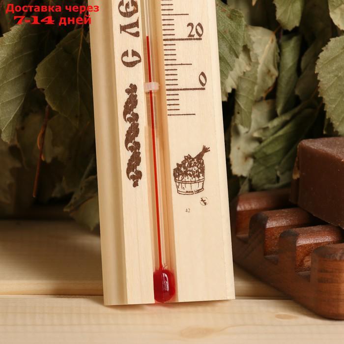 Деревянный термометр для бани и сауны "Стандартный" в блистере (0 +140), - фото 4 - id-p226908782