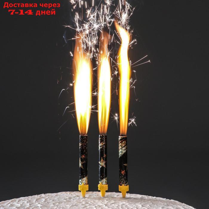 Набор тортовых свечей "Праздничные фонтаны со звёздами", 12,5 см, 3 шт - фото 6 - id-p226910313