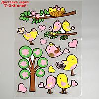 Наклейка EVA "Деревья и птички" 79х49 см