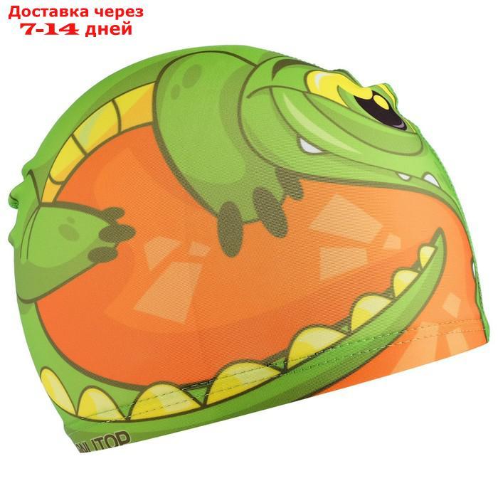 Шапочка для плавания "Крокодильчик", детская, текстиль - фото 7 - id-p226896847