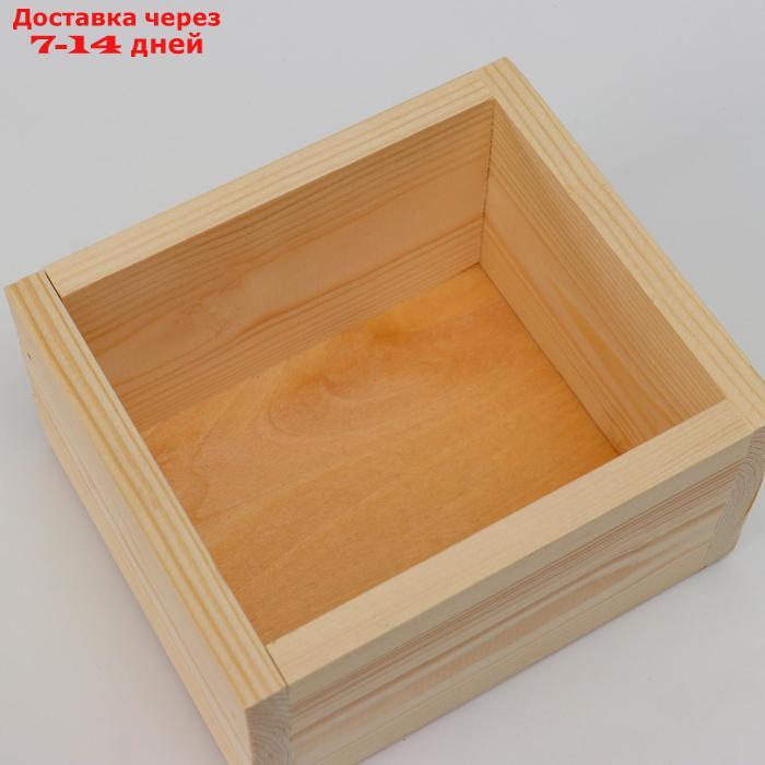 Кашпо деревянное 14.5×12.5×9 см Элегант, натуральный Дарим Красиво - фото 3 - id-p226910365