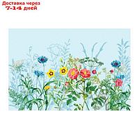 Наклейка виниловая для кухни "Полевые цветы", интерьерная, 60 х 90 см