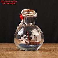 Корабль сувенирный, в бутылке, вертикальн. 9*7см